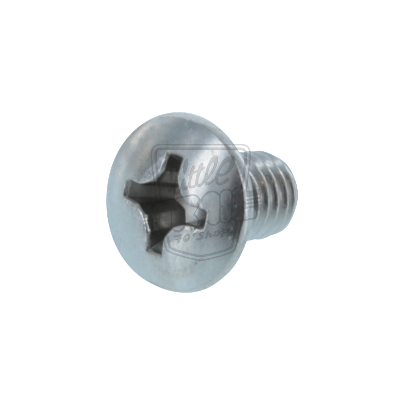 Vis à tête ovale et fraisée 6x10mm pour fixer la grille de protection sur le pot d'échappement du Honda Dax ST70 6v ou 12v Vis à tête ovale et fraisée 6x10mm pour fixer la grille de protection sur le pot d'échappement du Honda Dax ST70 6v ou 12v