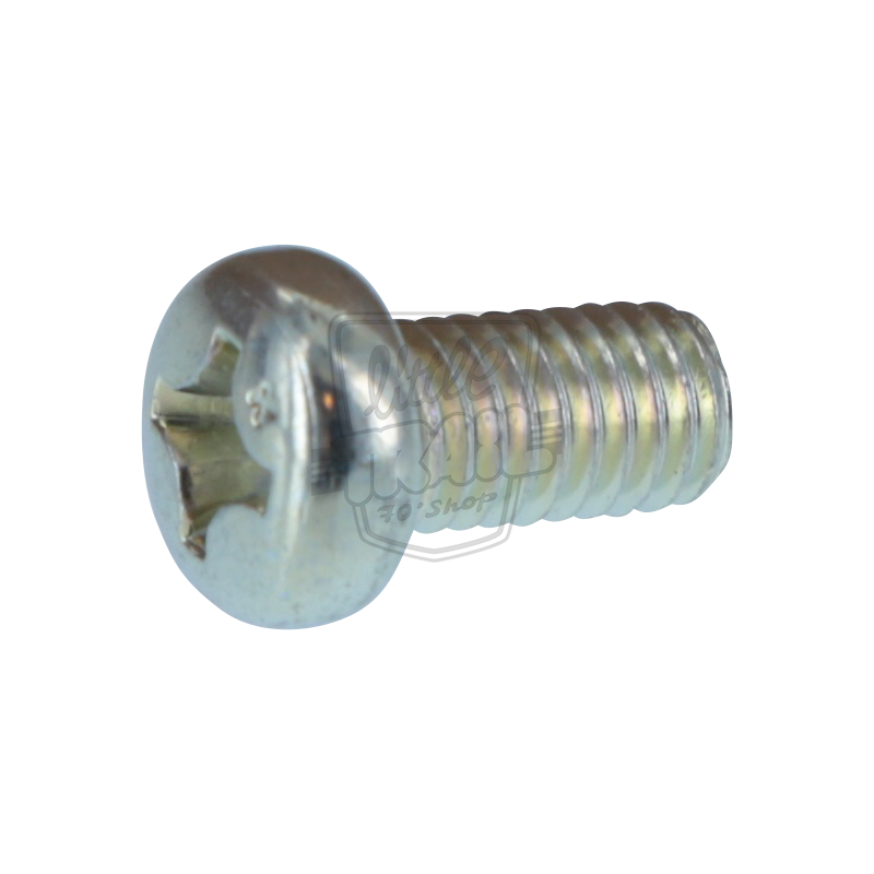 Vis à tête cylindrique 6x12mm pour fixer le garde-boue avant à son support sur les Honda Dax ST50 et ST70 de 1969 à 1981