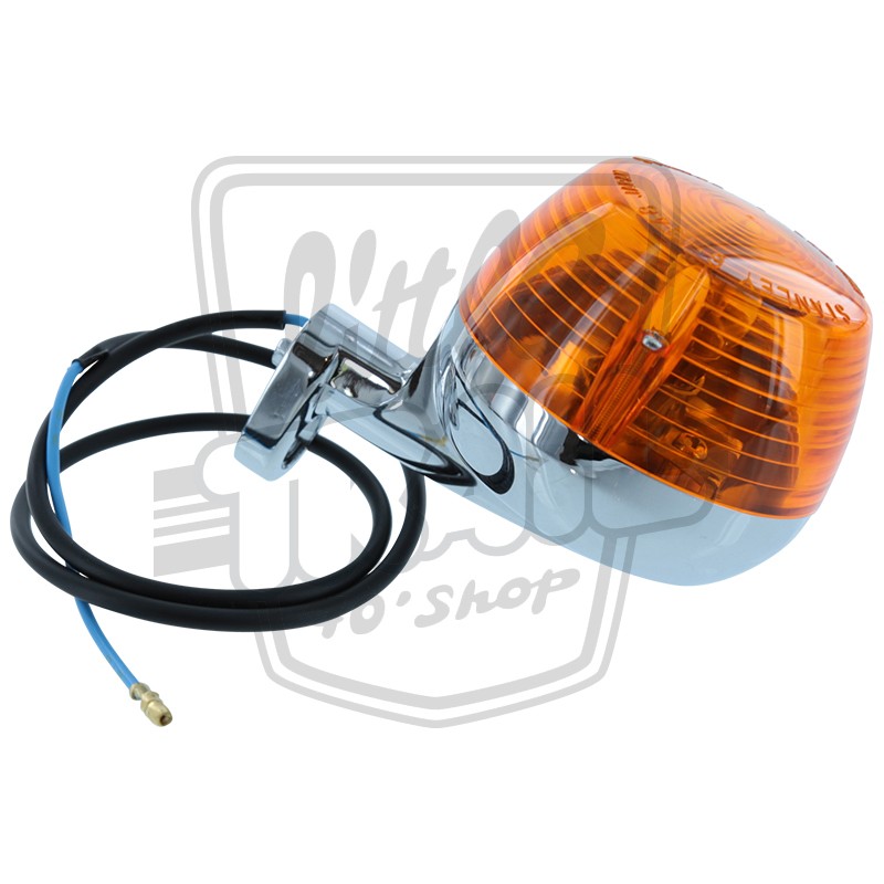 4x for Honda Chaly-Dax CF50 CF70 Lentille Ambre Corps Argent 6v Clignotant Léger 