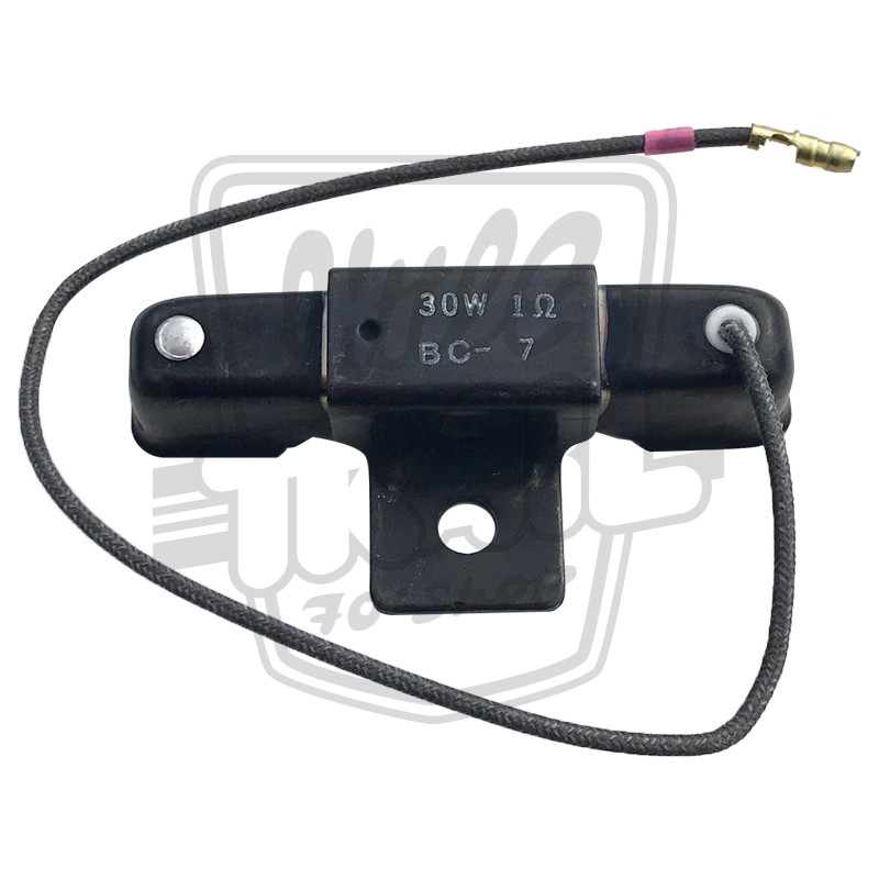 Résistance 6v 30W origine Honda adaptable sur Dax ST50 et ST70 6v, produits de 1977 à 1989 Résistance 6v 30W origine Honda adaptable sur Dax ST50 et ST70 6v, produits de 1977 à 1989